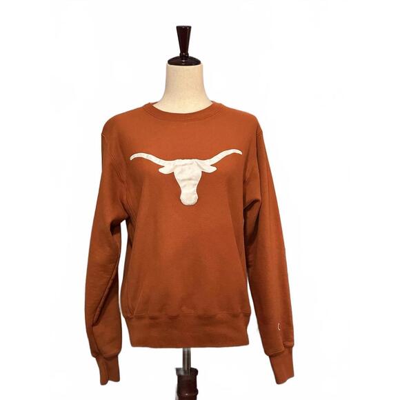 Champion Tops - Champion Orange Longhorn Logo Sweatshirt Women’s Small